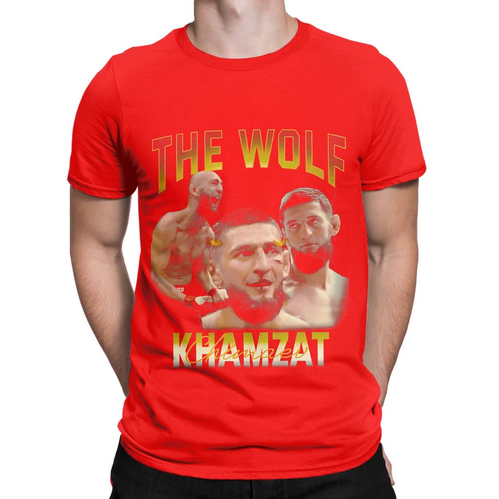 Unisexs TShirt Khamzat Chimaevs Casual Cotton Tee Shirt Short Sleeve T Shirt Round Collar Clothing Gift Idea