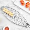 Fish Grill Basket with Anti-scalding Handle Lockable Grate for Easy Flipping Stainless Steel BBQ Tool for Meats Seafood Vegetables
