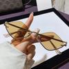 Ultra Light Luxury Metal Half Frame Diamond Sunglasses Unisex UV400 Protection for Driving Cycling Travel