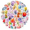 50 Blumen Mix and Match Aufkleber Neue Produkte Cartoon Pflanzen und Blumen Elemente Handkonto Aufkleber Reiche Blumen