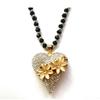Maple Leaf Crystal Sweater Necklace: Autumn/Winter Fashion Long Pendant Charm Accessory