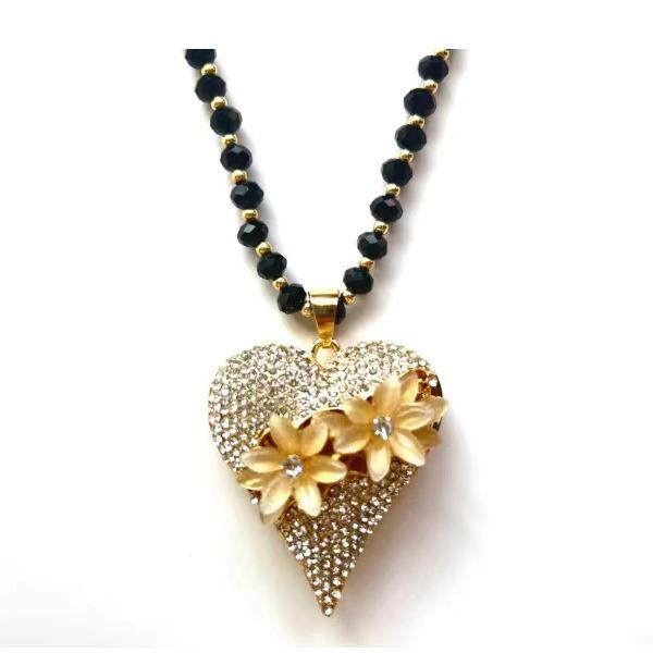 Maple Leaf Crystal Sweater Necklace: Autumn/Winter Fashion Long Pendant Charm Accessory