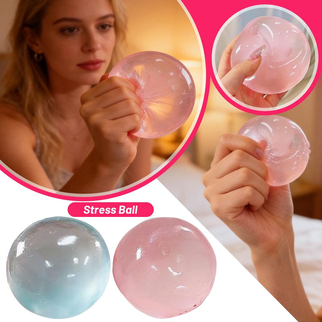 Transparent Stress-relieving Ball, Fingertip Toy, Non-sticky, Stress-relieving Toy (40ml)