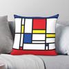 Piet Mondrian De Stijl Square Pillowcase Polyester Linen Velvet Printed Zip Decor Bed Cushion Cover