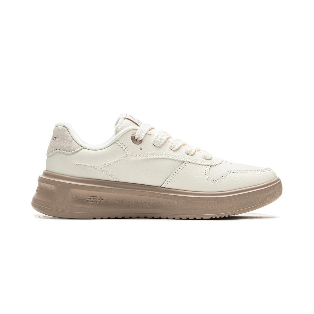 Li Ning Cloud Sky Slip Resistant, Abrasion Resistant, Breathable Low Top Skateboard Shoes Women's White AGCU320-2