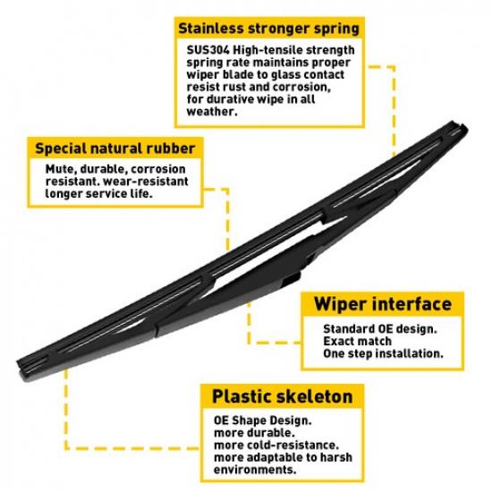 Fits 2013-2016 Mazda CX-5 CX5 Rear Wiper Arm & Blade L206-67-421 EXV