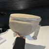 Corduroy Chest Bag for Women Crossbody Fanny Pack Casual Bum Sling Bag with Adjustable Strap