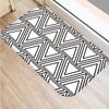 Klassiek Zwart Wit Geometrisch Patroon Tapijt Keuken Slaapkamer Badkamer Antislip Vloermat Huis Hal Entree Balkon Deurmat