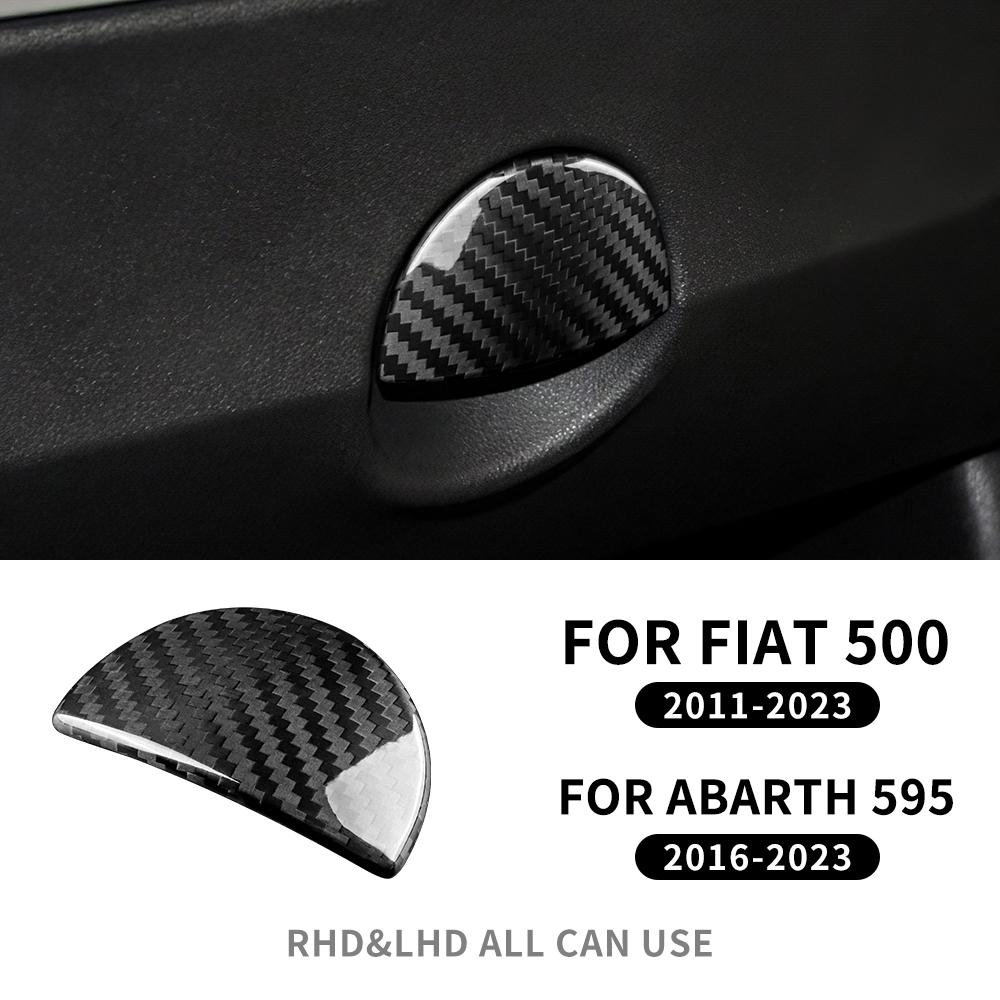 Valódi kemény szénszál Fiat 500 2011-2015 Abarth 595 2016-2018 2019 2020 2021 2022 2023 Abarth 695 2017-2023 kesztyűtartó gombjához