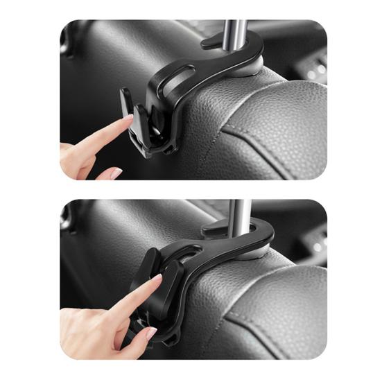 2Pcs Universal Car Seat Headrest Hooks 10kg Load-bearing Heavy Duty Storage Hanger for Car Interior Accessories