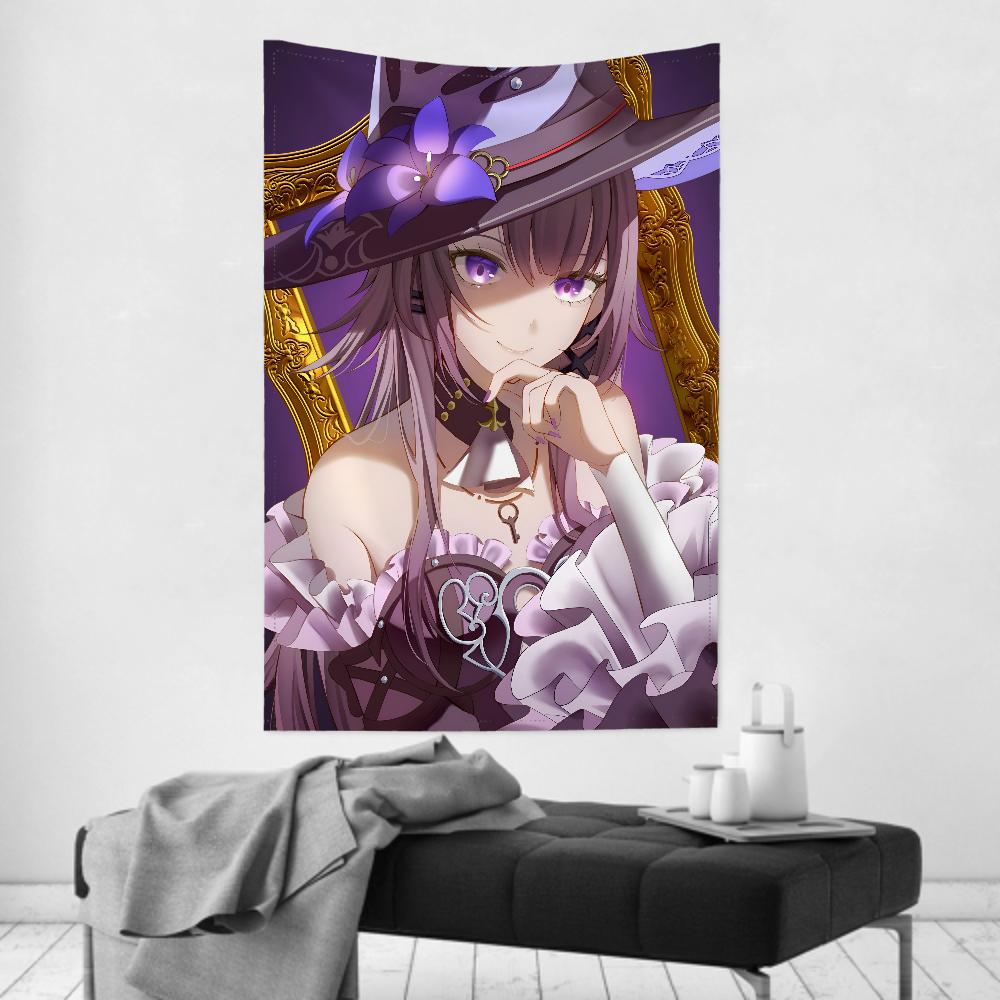 1pc The Herta Honkai Star Rail Game Tapestry Room Decor Wall Cloth Party Hanging Background Room Decor Baby Room