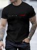 T-shirt da uomo estiva 100% cotone con stampa creativa PARIS, vestibilità slim, girocollo, maniche corte