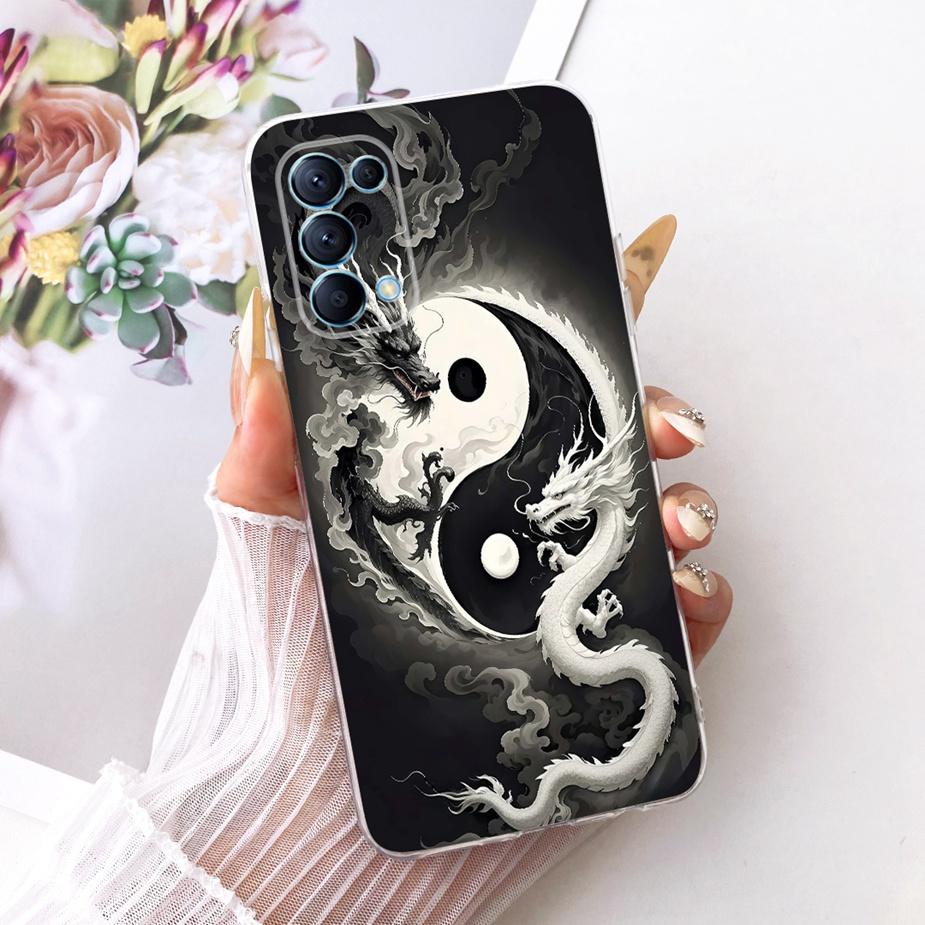For Oppo Reno 5 Pro 5G Case CPH2201 Stylish Flowers Butterfly Painted Cover Soft Slim Phone Case For Oppo Reno 5 Reno5 Pro Shell