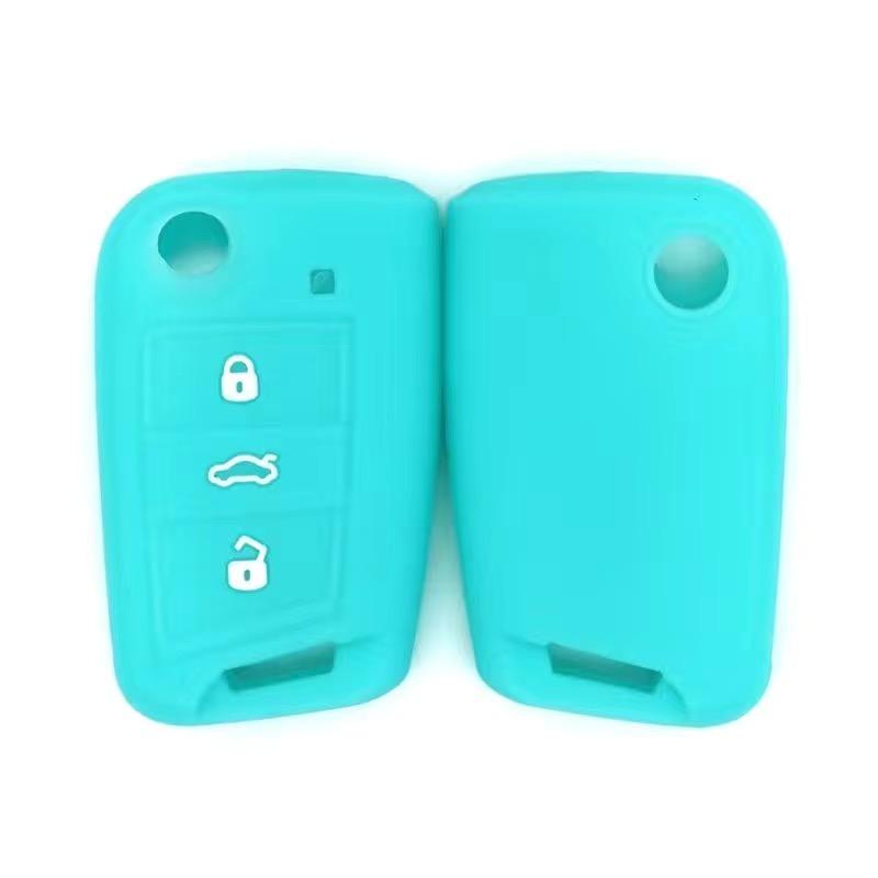 Silicone Car Key Case Key Cover for VW Golf MK7 Tiguan for Skoda Octavia for Seat Leon Ibiza Octavia A7