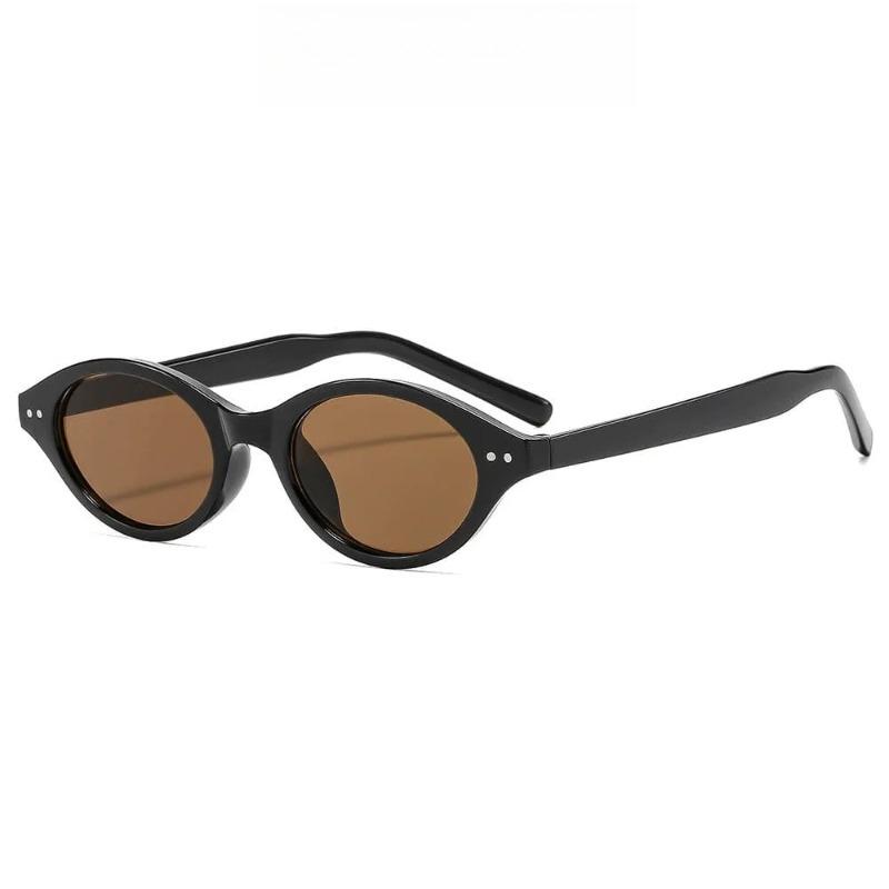 Sexy Small Oval Women's Sunglasses New Fashion Black Brown Sun Glasses Ladies Shades Trends Summer Unique Eyewear Men Goggles