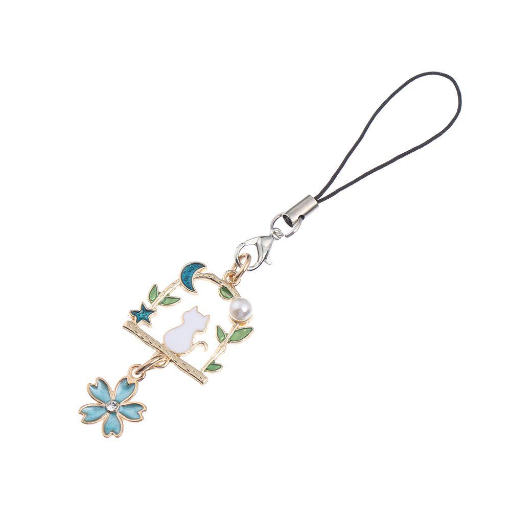Hang Rope Bag Accessories Cat Phone Case Pendant Mini Flower Cute