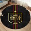 Spain National Football Team Round Area Rug,Carpet Rug for Living Room Bedroom Sofa Playroom Decor,Non-slip Floor Mat
