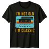Retro Kassettband JAG ÄR INTE GAMMAL JAG ÄR KLASSISK T-shirt Vintage Stil