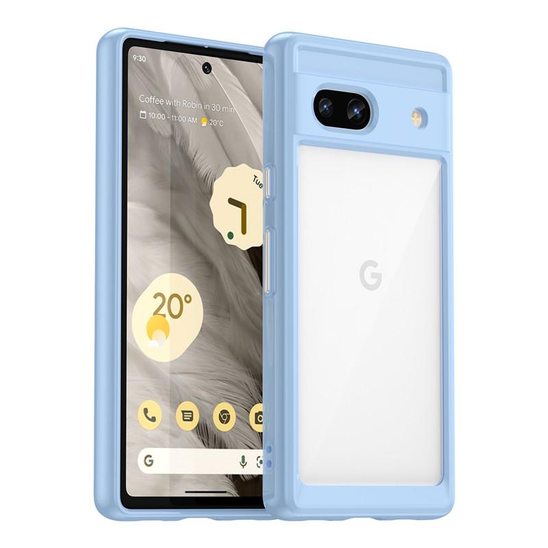 For Google Pixel 7A Case For Pixel 7A Cover 6.1 inch Colorful Soft Edge Silicone Transparent Shockproof Bumper For Pixel 7A