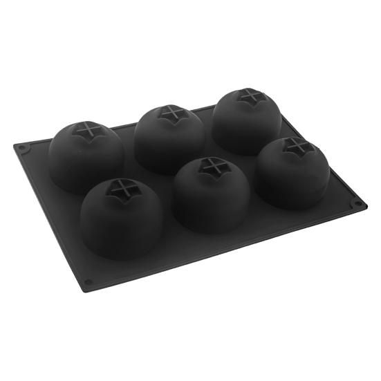 Silicone Baking Mold 6-Cavity Blueberry Non-Stick Flexible Cake Mold for Candy Chocolate Reusable Dishwasher Safe Bakeware for DIY Kitchen Restaurant