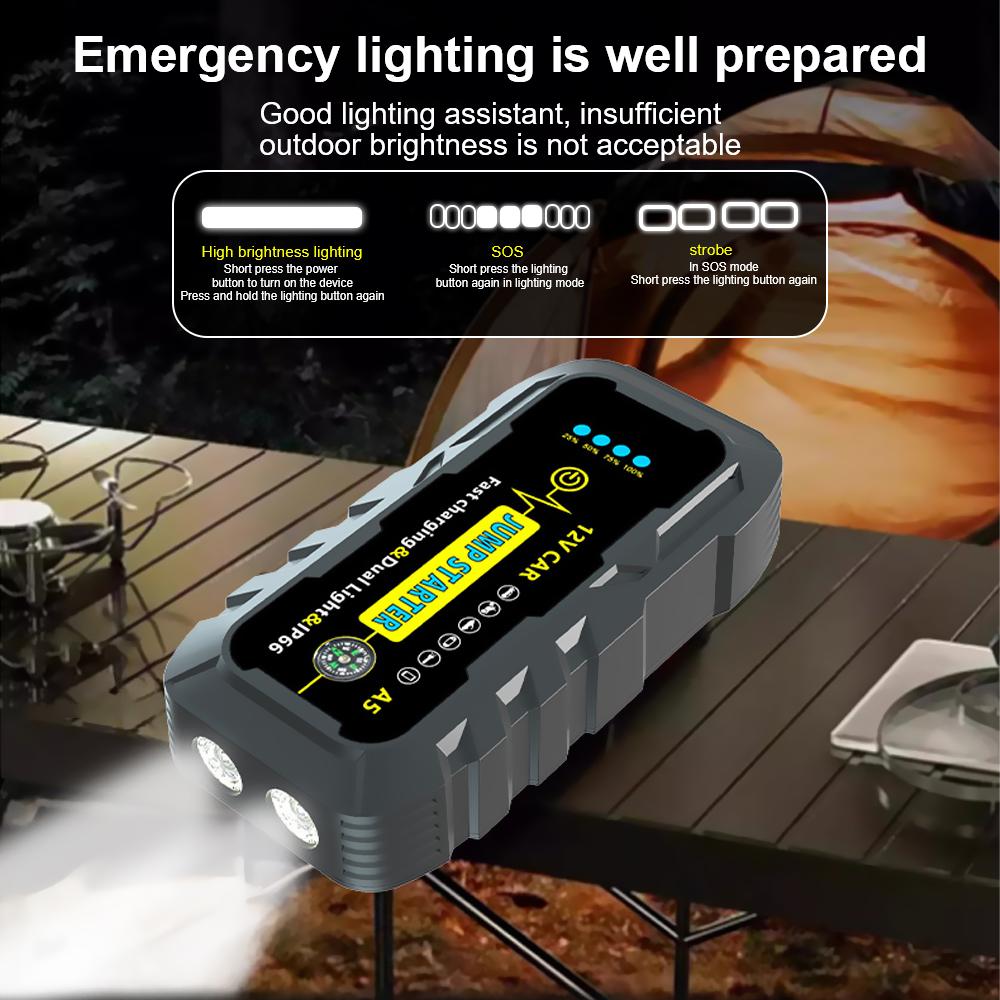 Auto Starting Device Emergency Start Portable 22200mWh 3000A Power Bank Booster 12V Car Jump Starter Car Battery Starter