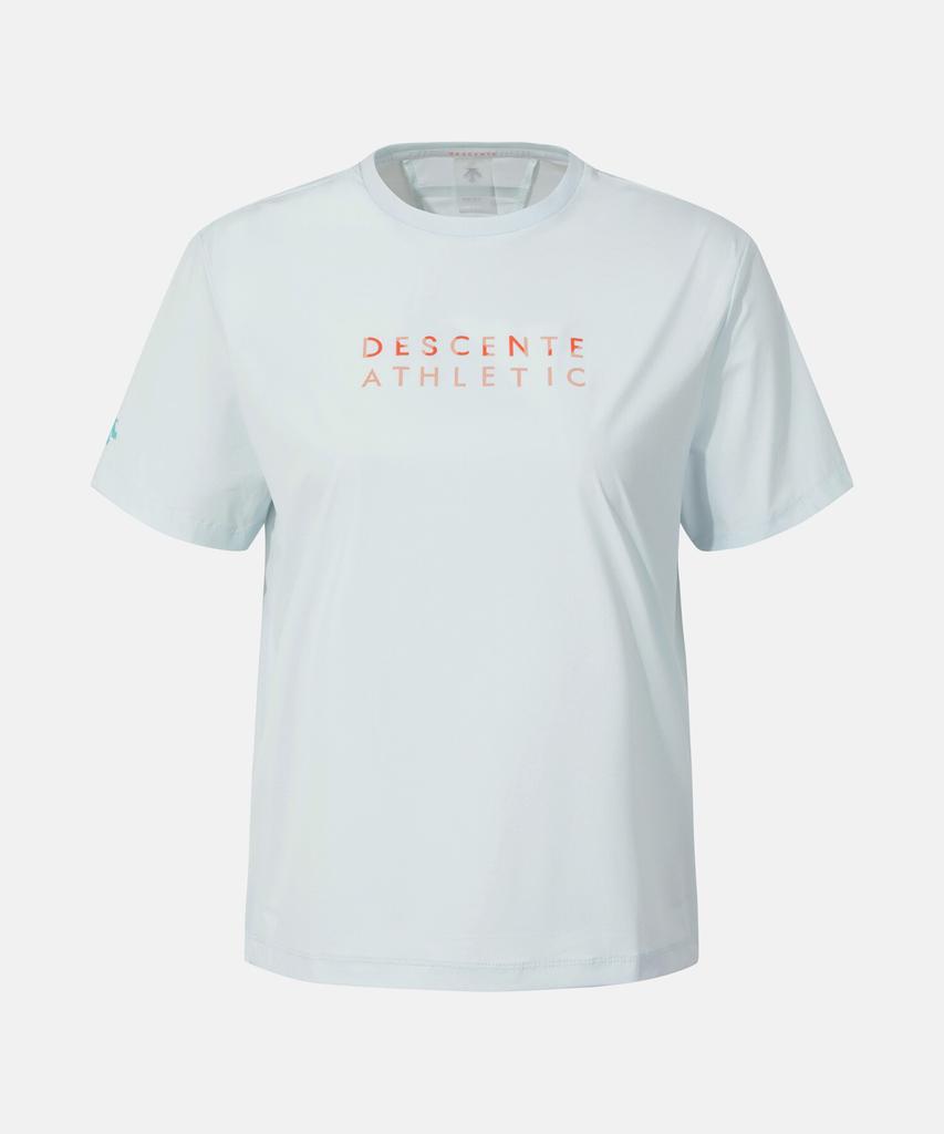 DESCENTE Women'S Cooling Woven Short Sleeve T-Shirt Light Blue Sr122Pts32