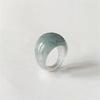 New Vintage Ring For Women Transparent Colorful Acrylic Resin Ring Korea Fashion Geometric Aesthetic Jewelry Trend Punk Rings