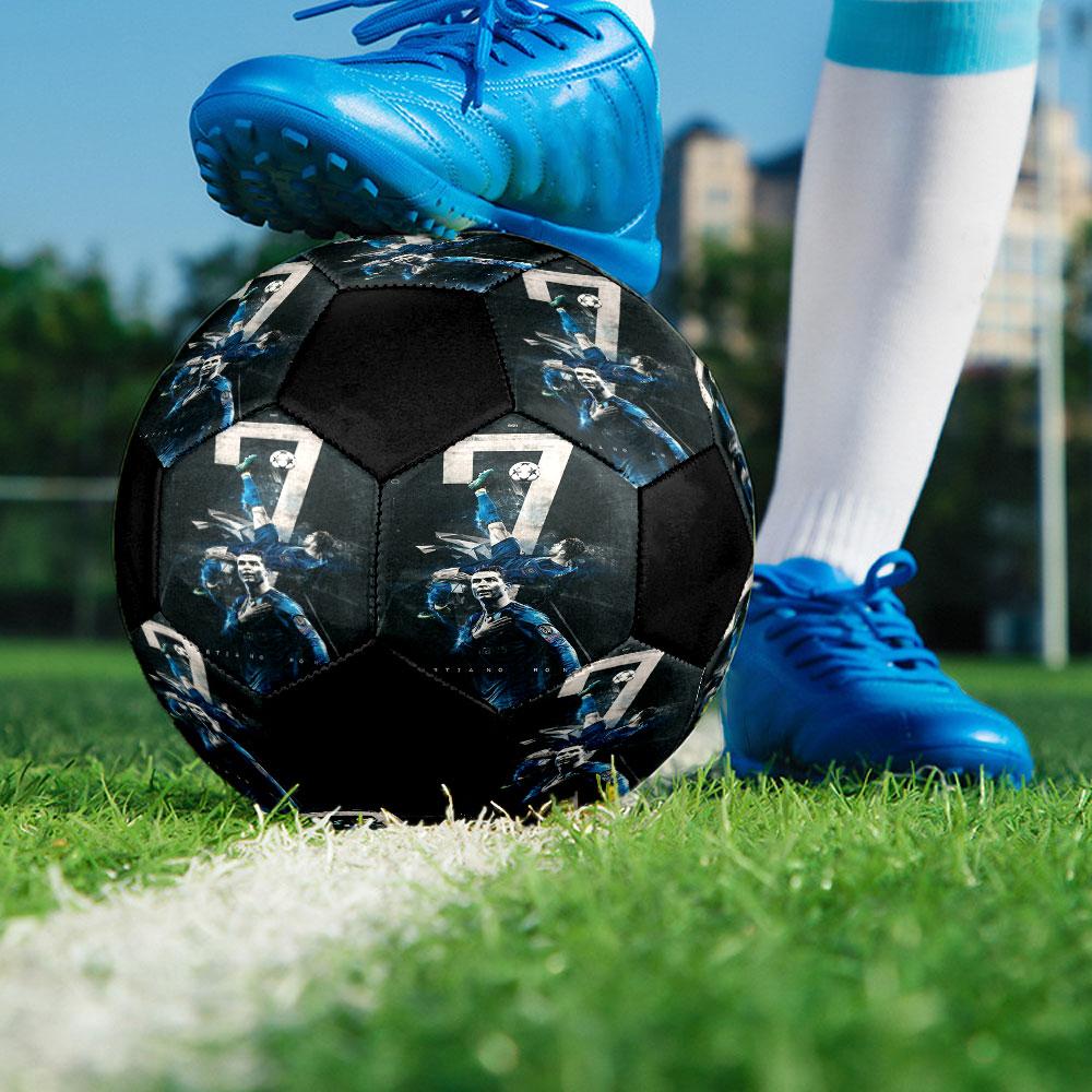 Balón de Fútbol para Entrenamiento al Aire Libre Resistente con Estampado, Talla 5