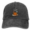 Gewaschene Herren Baseballkappe Katze im Chalkbag Trucker Snapback Cowboykappen Papa-Hut Bergsteiger Golfhüte
