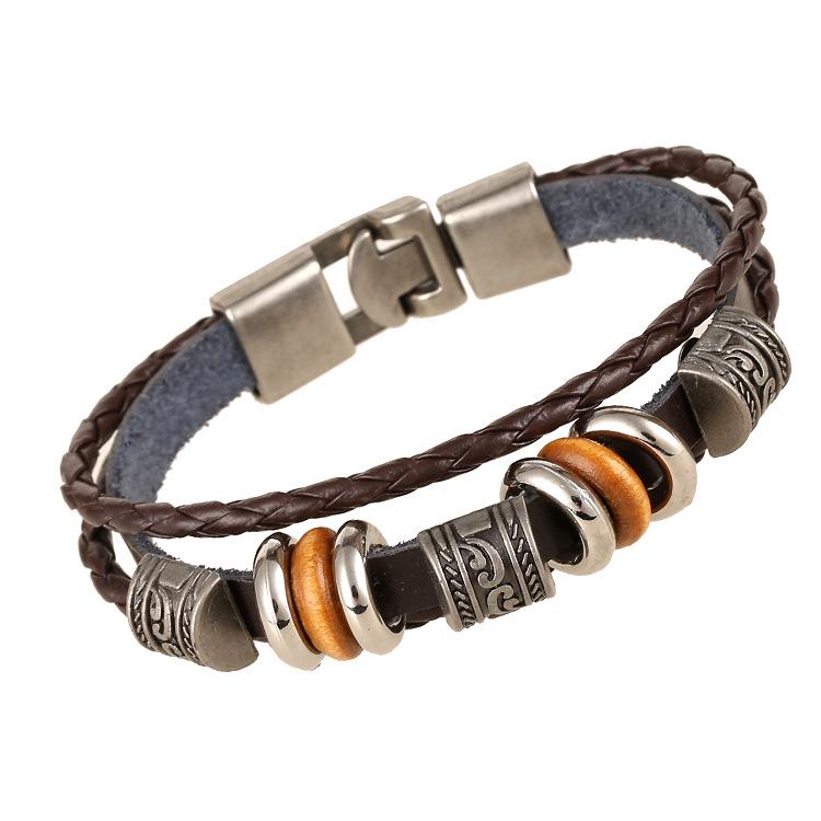 Mode Pu lederen armband sieraden Vintage stijl voor mannen vrouwen