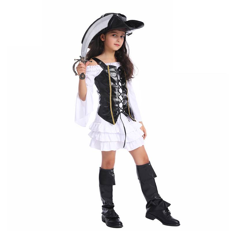 Costum Cosplay Pirați Fete Halloween Din Material Poliesteric Pentru Evenimente Pe Scenă Și Petreceri