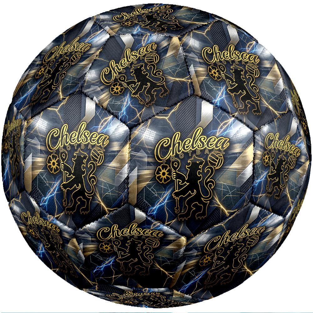 Chelsea FC Theme Soccer Ball Size 5 Soccer Ball Soft Touch Professional Training Football for Outdoor Sports