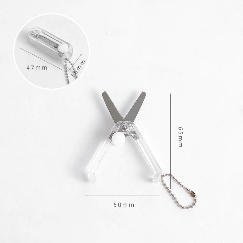 1pc Portable Scissors For Office Students Mini Stainless Steel Scissors Children Folding Scissors Decoration