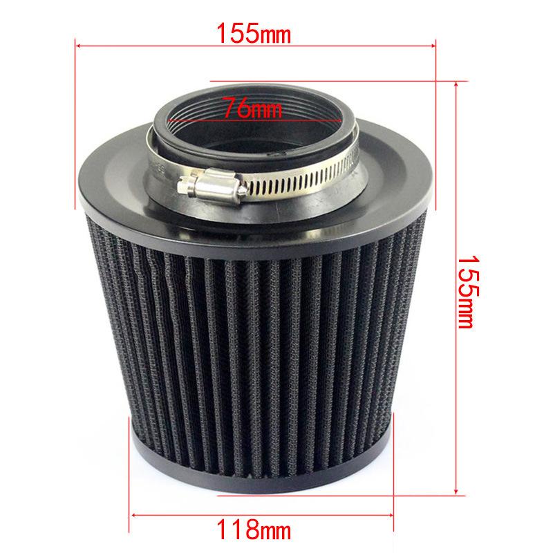1 Piece Auto Accessories 76Mm 3 Inch Car Air Filters Vent Filter High Flow Intake Kit Mesh Cone Engine Protector Replacement