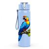 1PC Blue Parrot Bird On Tree Branch Print 750ml Color Plastic Sports Water Bottle Leakproof Flip Straw Lid Suitable for Sports Office Home Use