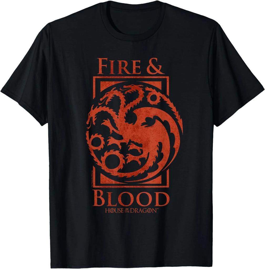 House of the Dragon Fire and Blood Sigil T-Shirt