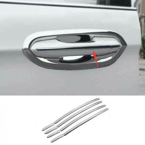 Chrome Steel Exterior Side Door Handle Cover Trim 8PCS For Ford Edge 2015-2021