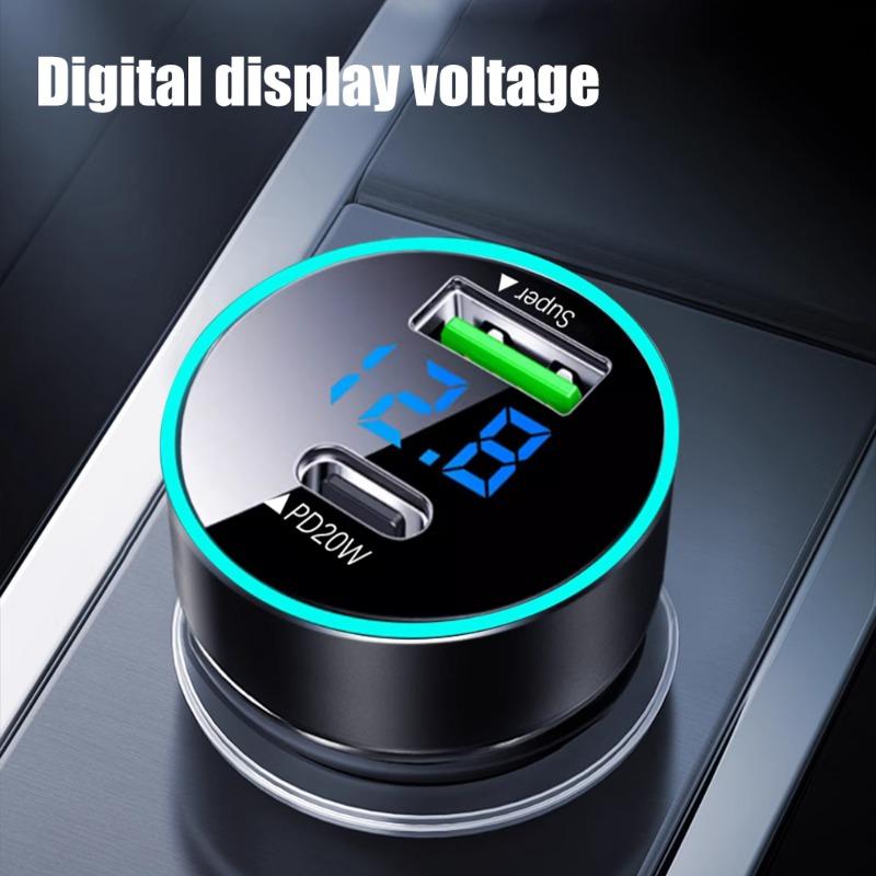 120w Super Charger Type C Fast Charging Dual Port Car Charger Car Phone Adapter For Xiaomi Samsung Iphone 14