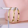 Gold Color Stainless Steel Circle Hoop Earring for Women Hoops Ear Ring Fashion Daily New Jewelry Gifts Sell