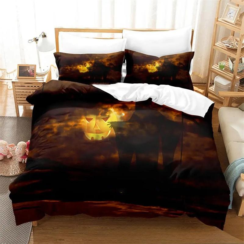 Dark Grim Reaper Bedding Set King Queen Twin Size Duvet Cover Comforter Quilt Pillowcase for Boys Girls Adults