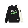 Fila X MIHARA YASUHIRO Loose Color Block Logo Casual Pullover Long Sleeve Sweatshirt Men Sweatshirt Black F11M243205F-BK