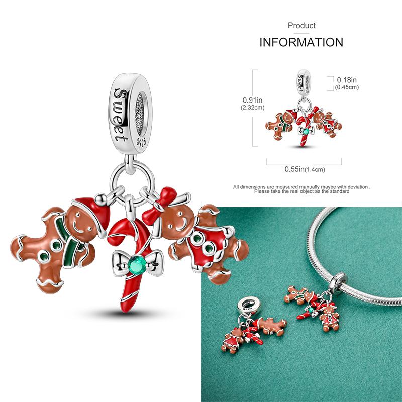 Copper Metal Snowman Bead Components Christmas Bell Charm Bead Components Compatible With 3mm Women Bracelet High Quality Fine Jewelry Do It Yourself