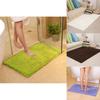 Beautifully Crafted Long Microfiber Shaggy Non Slip Bath Mat Absorbs Moisture For Safety