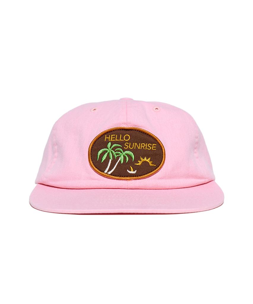 HELLO SUNRISE Hs Palm Tree Wappen 6Panel Cap_Coral Pink