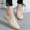 Genuine Leather Summer Women Casual Shoes Moccasins Soft Pointed Toe Ladies Footwear Women Flats Shoes Female 2024 New