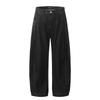 Stitching Thimble Denim Trousers Men's Retro Street Wear Loose Straight Wide-leg Pocket Jeans Men's Trousers Bloomers