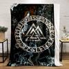 Wikinger Valknut Runen Design Decke Druckdecke weich und gemütlich perfekt für das Wohnzimmer Bett Sofa oder ein Nickerchen, Geschenk