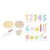 Wooden Birthday Cake Toy Pastel Pretend Play Set Imaginative for Young Children,