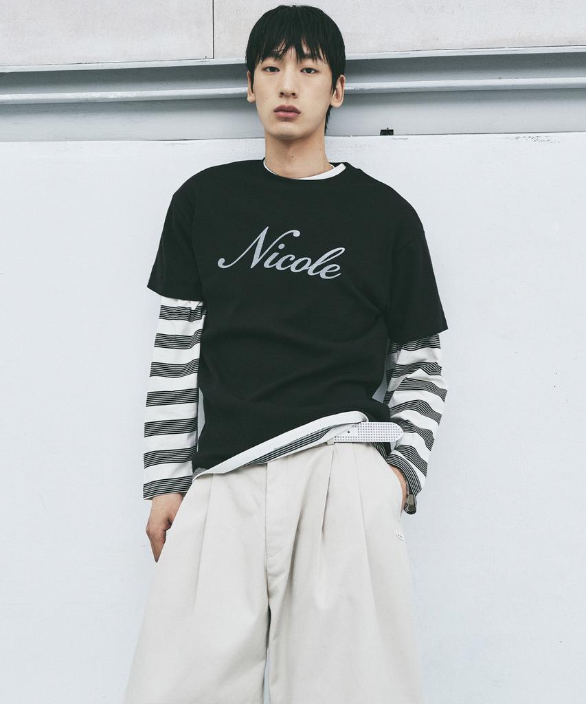 Nigaennikol Wide Two-Tuck Bermuda Pants_Beige