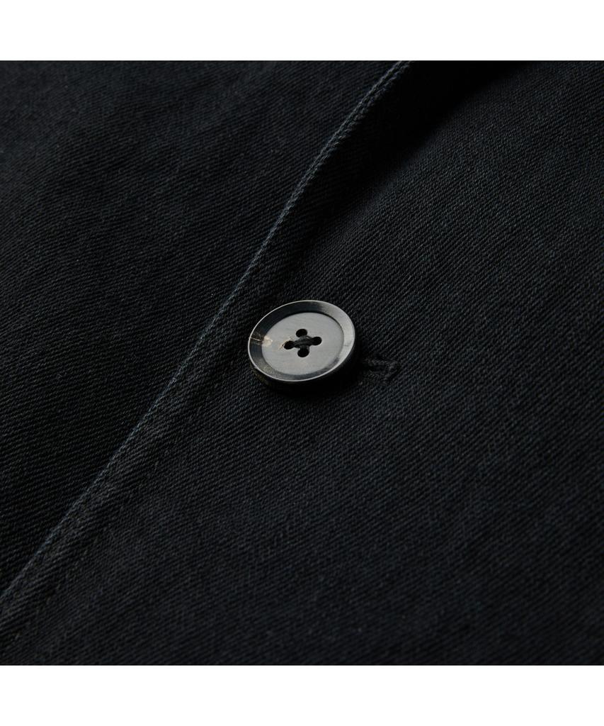 Customellow Black Notched Lapel Denim Jacket Cwjas26111Bkx
